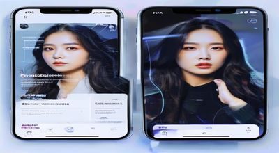 网红博主双重身份曝光报道配图，手机屏幕显示前后反差截图，背景为社交媒体界面，科技感强